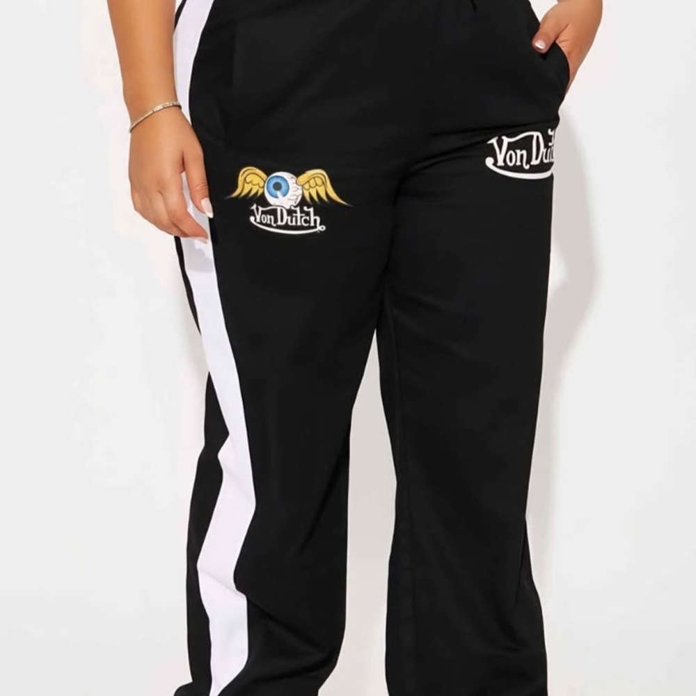 Von Dutch Black and White Women's Pants